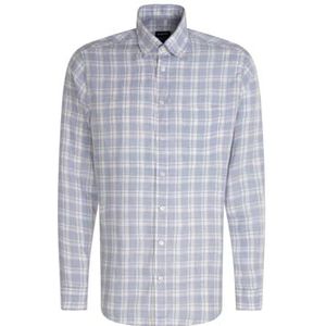Seidensticker Casual overhemd voor heren, regular fit, zacht, New Button-down, lange mouwen, 100% linnen, lichtblauw, 3XL