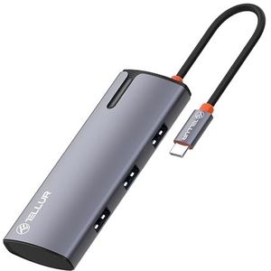 Tellur USB-C hub, PD 3.0 100W, HDMI, 3X USB 3.0