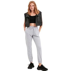 Trendyol Vrouwen normale taille Skinny fit joggingbroek, Grijs, XS