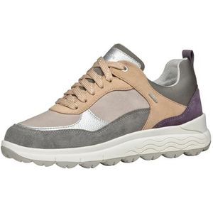 Geox D Spherica 4x4 B ABX Sneakers voor dames, dark grey dark purple, 39 EU