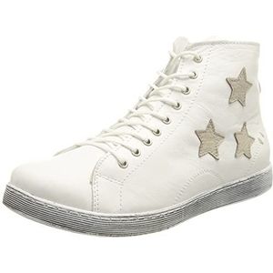 Andrea Conti Dames 0343443 Sneakers, wit, zilvergrijs., 38 EU