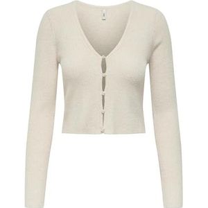Only - ONLRICA LIFE - Gebreide Trui - Birch - V-hals - Lange Mouwen