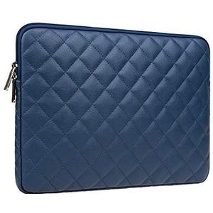 RAINYEAR 15.6 Inch Laptop Sleeve Diamond PU Lederen Beschermende schokbestendige Case rits Cover waterbestendig Draagtas Compatibel met 15.6"" Notebook Computer thuiswerk Gaming Chromebook(Marineblauw)