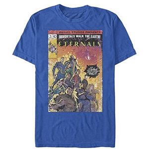 Marvel The Eternals - VINTAGE STYLE COMIC COVER Unisex Crew neck T-Shirt Bright blue M