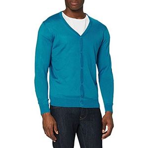 Urban Classics Gebreide cardigan voor heren, Turquoise (Turquoise 00217), M