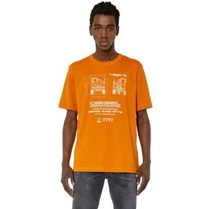 Diesel T-shirt voor heren, bruin (7DJ-0Cjac), XXL