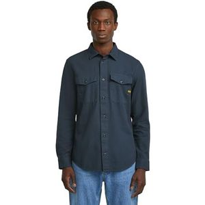 G-STAR Marine Slim Shirt met lange mouwen, Blauw (Dk Patriot Blue Gd D24963-d454-h416), XS