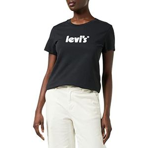 Levi's dames t-shirt The Perfect Tee, Poster Logo Caviar, XXS