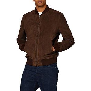 Schott Nyc Leren jas voor heren, Bruin, M