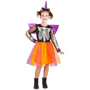 Unicorn Skeletrina Skeleton costume disguise fancy dress girl (Size 3-4 years)