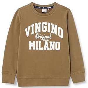 Vingino Jongens Crewneck Classic Logo Sweater, Legergroen, 10 Jaar