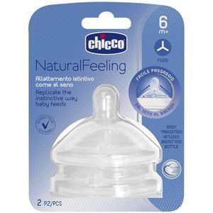 Chicco - 2 Pcs Feeding Pacifier Step Up 6m+ Food Flow