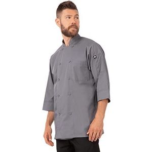 Colour by Chef Works A934-XS 3/4 mouw jas, X-Small, Grijs