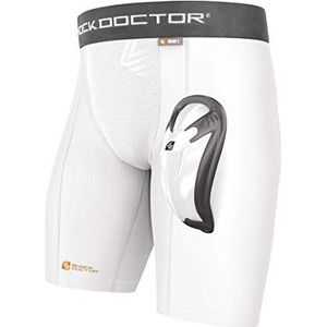 ShockDoctor compressieshort voor heren, diepe bescherming, met Bioflex Cup