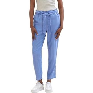 TOM TAILOR Denim Damesbroek, taps toelopende pasvorm, 12328 - Bright Mid Blue Chambray, XXL