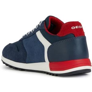 Geox J ALBEN Boy B Sneaker, Navy/AVIO, 35 EU, Navy Avio, 35 EU