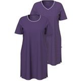 Ulla Popken Nachthemd  braam / wit