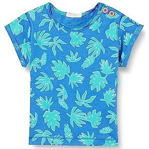 United Colors of Benetton T-shirt 3ECHA102T, bloed met patroon, 78 V, 68 kinderen, blauw met patroon 78 V, 68 cm