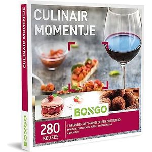 Bongo Bon - Culinair Momentje | Cadeaubonnen Cadeaukaart cadeau voor man of vrouw | 280 culinaire momentjes in wijnbars, restaurants of koffie- en theehuizen