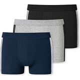 Schiesser Heren 3-pack shorts zachte tailleband en strepen biologisch katoen - 95/5 Organic, Multicolor 1_173816, XXL