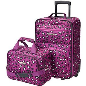 Rockland bagageset, 2-delig, set koffers, F102-PURPLELEOPARD, F102-PURPLELEOPARD