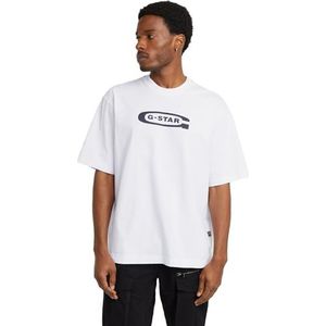 G-Star RAW Old Skool Logo Boxy Regular Tee, wit (White D26350-c336-110), XS