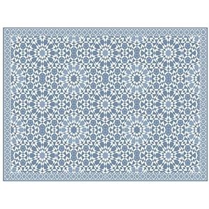 Laroom Vinyl tapijt voor kinderen, Casablanca, blauw, 100 x 133 cm, 100 x 133 x 0,3 cm