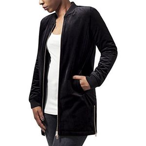 Urban Classics Damesjas Ladies Long Velvet Jacket, zwart (black 7), S