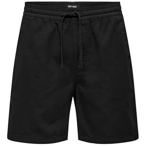 ONLY & SONS Heren Shorts ONSTEL NUE 0050 Shorts, zwart, M