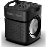 GRUNDIG Party Hit Max Bluetooth-luidspreker, muziekbox, 160 watt totaal uitgangsvermogen, 10 m bereik, tot 8 uur batterijduur, RGB-lichteffecten, TWS, AUX-ingang, powerbankfunctie, zwart