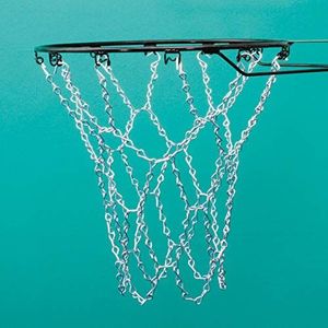 Sure Shot Unisex's Heavy-Duty Chain Basketbal Net-Wit, Zilver, Een maat