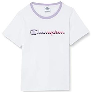 Champion Legacy C-Color-Logo S/S T-shirt, wit, 3-4 jaar meisjes en meisjes