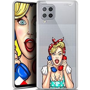 Caseink Calling Girl beschermhoes voor Samsung Galaxy A42 5G (6,6 inch) gel HD [bedrukt in Frankrijk – Samsung A42 5G beschermhoes – zacht – schokbestendig]