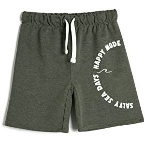 Koton Boys bedrukte detailshorts met trekkoordzakken, groen (824), 4-5 Jaar