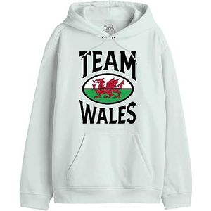 Republic Of California Team Wales UXREPCZSW039 Sweatshirt voor heren, wit, maat XL, Wit, M