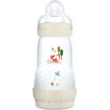 MAM Easy Start Anti-Colic Flesje (260 ml), babyfles, ideaal om borstvoeding te geven, zuiger 2, geventileerde bodem, anti-koliek, linnen