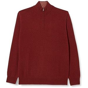Hackett London Heren Lamswol Hz No Lg/Ebp Pullover Sweater, Rood (Baksteen), L
