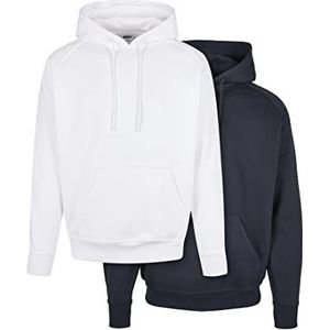 Urban Classics heren hoodie, wit + navy, XXL