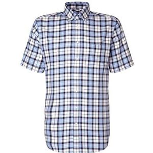 Seidensticker Men's Regular Fit Shirt met korte mouwen, donkerblauw, 45, donkerblauw