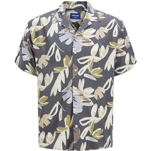 Overhemd - Bloemenprint - Viscose - Comfort Fit - Kwartmouw