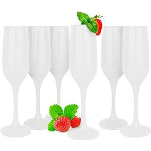 Glasmark Krosno Glazen Set 0,2 Liter Mousserende Wijn Champagne Prosecco Glas Kelk Mousserende Wijnglazen Wit 6 X 200 Ml