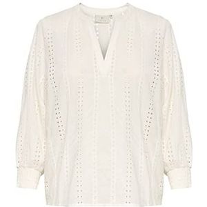 KAFFE Dames blouse 3/4 mouw Loose Fit KAkriti blouse, Optisch Wit, 36