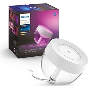 Philips Hue White & Color Ambiance Iris tafellamp wit 520lm, dimbaar, 16 miljoen kleuren, diepdimfunctie, bedienbaar via app, compatibel met Amazon Alexa (Echo, Echo Dot)