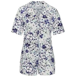 s.Oliver RED LABEL - Beachwear Shortama - Blauw/Mint gebloemd - 2-delig