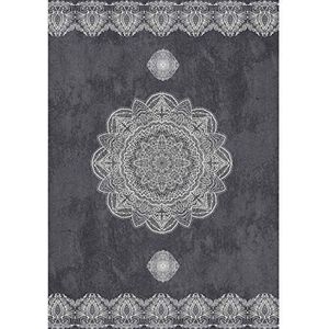 Homemania Bedrukt tapijt Black 1, opdruk, meerkleurig, van micro-polyamide 100 x 140 cm