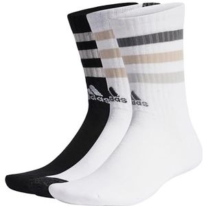 adidas Bold 3 strepen gevoerde crew-sokken, 3 paar, uniseks, kinderen