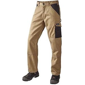 J.A.K. 920634B104 Serie 9206 65% polyester/35% katoen werkbroek, kaki/zwart, 58 L (41/35) maat