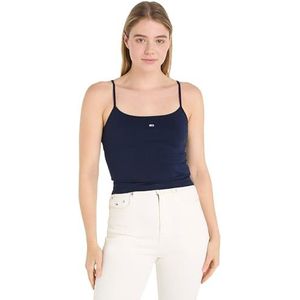 Tommy Jeans Dames TJW CRP Essential Strap TOP, Dark Night Navy, XL, Dark Night Navy, XL