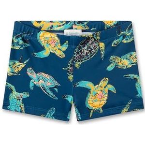 Sanetta Jongenszwembroek blauwe schildpad | Comfortabele en sneldrogende zwembroek van gerecycled polyester mix voor jongens. Badmode voor kinderen, blauw, 68