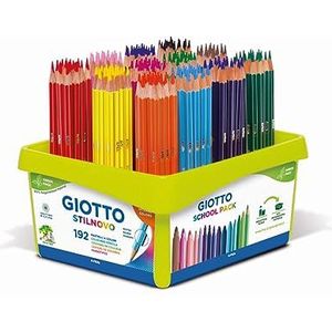 GIOTTO Stilnovo Kleurpotloden, 192 potloden, schoolpakket, diverse kleuren, ideaal voor kinderen, feestjes en scholen